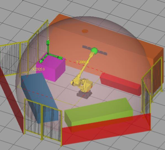 3D illustrasjon av robot og området rundt