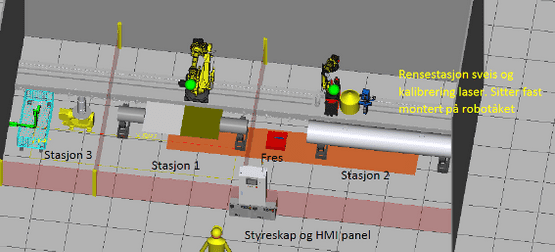 Sveiserobot 3D illustrasjon